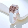 Đồng Hồ Nữ Robero Era Dây Da Trắng Chính Hãng Vỏ Rose Size 30x36mm Quartz