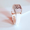 Đồng Hồ Nữ Robero Era Dây Da Trắng Chính Hãng Vỏ Rose Size 30x36mm Quartz