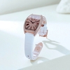 Đồng Hồ Nữ Robero Era Dây Da Trắng Chính Hãng Vỏ Rose Size 30x36mm Quartz