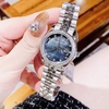 Set Đồng Hồ Nữ Roberto Era RE5663 Dây Silver Mặt Xà Cừ Đen Đính Đá Size 31mm