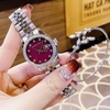 Set Đồng Hồ Nữ Roberto Era RE5651 Dây Thép Silver Mặt Tím Viền Đính Đá Size 31mm
