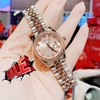 Set Đồng Hồ Nữ Roberto Era RE5650 Dây Thép Demi Vàng Hồng Viền Đính Đá Size 31mm