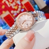 Set Đồng Hồ Nữ Roberto Era RE5650 Dây Thép Demi Vàng Hồng Viền Đính Đá Size 31mm