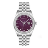Set Đồng Hồ Nữ Roberto Era RE5651 Dây Silver Mặt Tím Đính Đá Size 31mm Kèm Lắc Tay