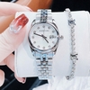 Set Đồng Hồ Nữ Roberto Era RE5682 Dây Thép Silver Mặt Xà Cừ Trắng Size 31mm