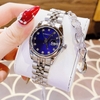 Set Đồng Hồ Nữ Roberto Era RE5684 Dây Thép Silver Mặt Xanh Dương Size 31mm