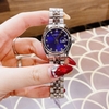 Set Đồng Hồ Nữ Roberto Era RE5684 Dây Thép Silver Mặt Xanh Dương Size 31mm