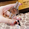 Set Đồng Hồ Nữ Roberto Era RE5681 Dây Thép Demi Rose Mặt Xà Cừ Nâu Size 31mm