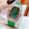 Đồng Hồ Nữ Davena 31562 Dây Silicone Green Rose Gold 36mm