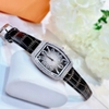 Đồng Hồ Nữ Davena 31820 Dây Da Đen Silver 32mm Chính Hãng