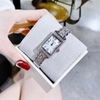 Đồng Hồ Nữ Davena Mặt Chữ Nhật 61690 Vỏ Silver Size 19x29mm