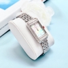 Đồng Hồ Nữ Davena Mặt Chữ Nhật 61690 Vỏ Silver Size 19x29mm