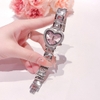 Đồng Hồ Nữ Davena Mặt Trái Tim 61892 Mặt Hồng Vỏ Silver Size 34mm