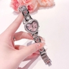 Đồng Hồ Nữ Davena Mặt Trái Tim 61892 Mặt Hồng Vỏ Silver Size 34mm