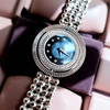 Đồng Hồ Nữ Franklin Dây Thép Silver Mặt Xà Cừ Đen Xoay 360 Độ Size 32mm FL5488 Tặng Kèm Vòng Tay