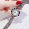 Đồng Hồ Nữ Franklin Dây Thép Silver Xà Cừ Trắng Mặt Xoay 360 Độ Size 32mm FL5488 Tặng Kèm Vòng Tay