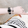 Đồng Hồ Nữ Franklin FL5223 Dây Da Đen Đính Đá Vỏ Silver Size 31mm Tặng Kèm Vòng Tay
