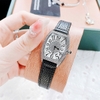 Đồng Hồ Nữ Franklin FL8888 Mặt Ovan Đính Đá Dây Da Đen Silver Size 31mm