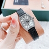 Đồng Hồ Nữ Franklin FL8888 Mặt Ovan Đính Đá Dây Da Đen Silver Size 31mm