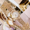 Đồng Hồ Nữ Franklin Màu Vàng Gold Mặt Xà Cừ Trắng Size 32mm Mặt Xoay 360 Độ FL5488 Tặng Kèm Vòng Tay