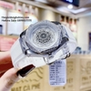 Đồng Hồ Hanboro Nữ 674 Dây Silicone Trắng Silver 38mm