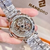 Đồng Hồ Nữ Hanboro Automatic (Tự Động) Lộ Máy Silver 36mm Chính Hãng