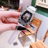 Đồng Hồ Nữ Hanboro Dây Cao Su Trắng Chính Hãng Đính Đá Silver Size 31x44mm Quartz