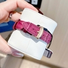 Đồng Hồ Nữ Hanboro Dây Da Tím Mặt Đính Đá Rose Size 36mm Quartz Japan Chính Hãng