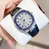 Đồng Hồ Nữ Hanboro Dây Da Tím Mặt Đính Đá Tím Size 36mm Quartz Japan Chính Hãng