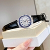 Đồng Hồ Nữ Hanboro Dây Da Tím Mặt Đính Đá Tím Size 36mm Quartz Japan Chính Hãng
