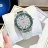 Đồng Hồ Nữ Hanboro Dây Da Xanh Mint Mặt Đính Đá Xanh Size 36mm Quartz Japan Chính Hãng