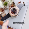 Đồng Hồ Nữ Hanboro Dây Silicone Đen Vỏ Rose Gold 33mm