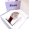 Đồng Hồ Nữ Rivero R2603 Dây Da Đỏ Vỏ Rose Gold Size 32mm Quartz Japan