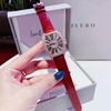Đồng Hồ Nữ Rivero R2603 Dây Da Đỏ Vỏ Rose Gold Size 32mm Quartz Japan