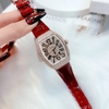 Đồng Hồ Nữ Rivero R9006 Dây Da Đỏ Vỏ Rose Gold 32mm Chính Hãng