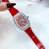 Đồng Hồ Nữ Rivero R9006 Dây Da Đỏ Vỏ Silver 32mm Chính Hãng
