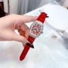 Đồng Hồ Nữ Rivero R9006 Dây Da Đỏ Vỏ Silver 32mm Chính Hãng