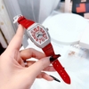 Đồng Hồ Nữ Rivero R9006 Dây Da Đỏ Vỏ Silver 32mm Chính Hãng