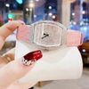 Đồng Hồ Nữ Rivero R9006 Dây Da Hồng Vỏ Silver 32mm Chính Hãng