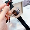 Đồng Hồ Nữ Rivero R9009 Dây Cao Su Đen Vỏ Màu Rose Đính Đá Size 34mm Chính Hãng