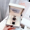 Đồng Hồ Nữ Rivero R9009 Dây Cao Su Đen Vỏ Màu Rose Đính Đá Size 34mm Chính Hãng