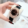 Đồng Hồ Nữ Rivero R9009 Dây Cao Su Đen Vỏ Màu Rose Đính Đá Size 34mm Chính Hãng