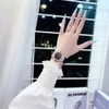 Đồng Hồ Nữ Rivero R9009 Dây Cao Su Đen Vỏ Màu Silver Đính Đá Size 34mm Chính Hãng