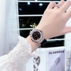 Đồng Hồ Nữ Rivero R9009 Dây Cao Su Đen Vỏ Màu Silver Đính Đá Size 34mm Chính Hãng