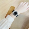 Đồng Hồ Nữ Rivero R9009 Dây Cao Su Đen Vỏ Màu Silver Đính Đá Size 34mm Chính Hãng