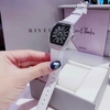 Đồng Hồ Nữ Rivero R9066 Mặt Ovan Dây Da Trắng Đính Đá Silver Size 32mm
