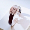 Đồng Hồ Nữ Robero Era Dây Da Đen Chính Hãng Vỏ Rose Size 30x36mm Quartz