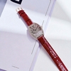 Đồng Hồ Nữ Robero Era Dây Da Đỏ Chính Hãng Vỏ Rose Size 30x36mm Quartz