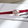 Đồng Hồ Nữ Robero Era Dây Da Đỏ Chính Hãng Vỏ Rose Size 30x36mm Quartz
