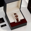 Đồng Hồ Nữ Roberto Era Chính Hãng Dây Da Nâu Mặt Nâu Đính Đá Rose Gold Size 33mm RE1800